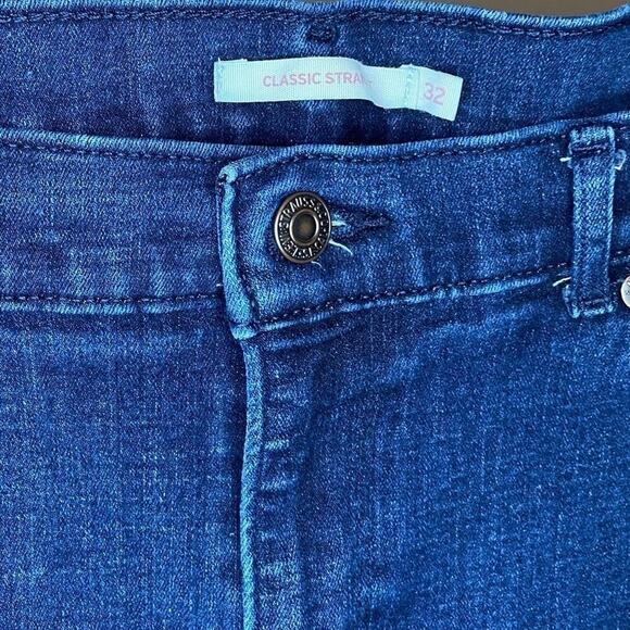 Levi’s Classic Straight Leg Mid Rise Womens Denim Jeans Cobalt Haze Blue Size 32 - Picture 9 of 9